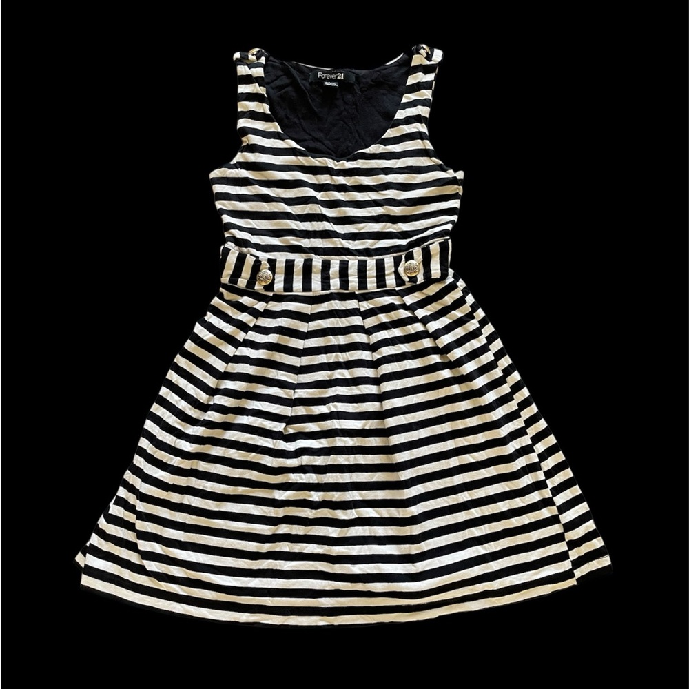 Black Cream striped dress